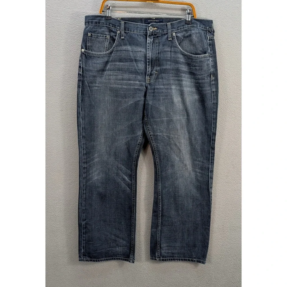 Banana Republic Men's‎ Straight Leg Dark Wash Denim Jeans Size 38/30 100% Cotton